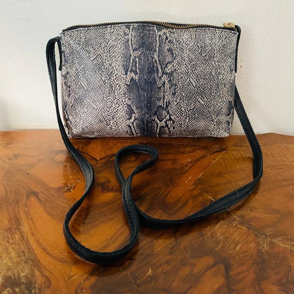 Baggu Small Leather Purse, Python Print - image 1